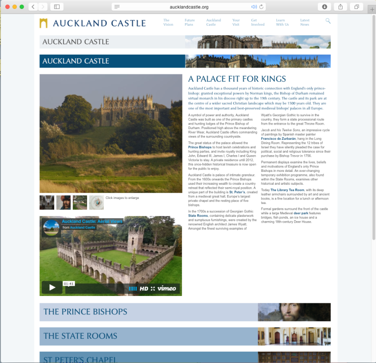 Auckland castle page